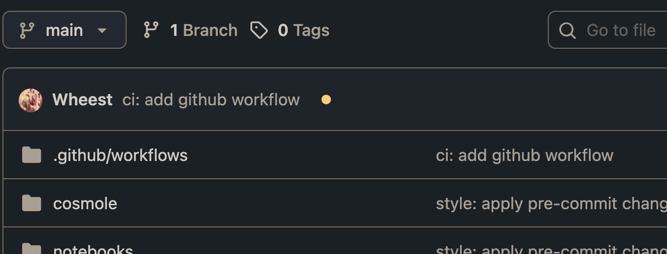 GitHub Actions workflow running